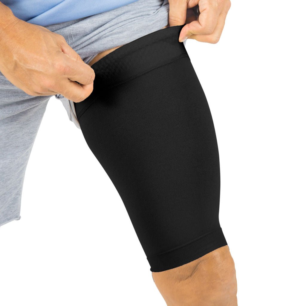 Instant Relief: Thigh Compression Sleeve. Boost Performance!